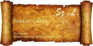 Szeicz Leila névjegykártya